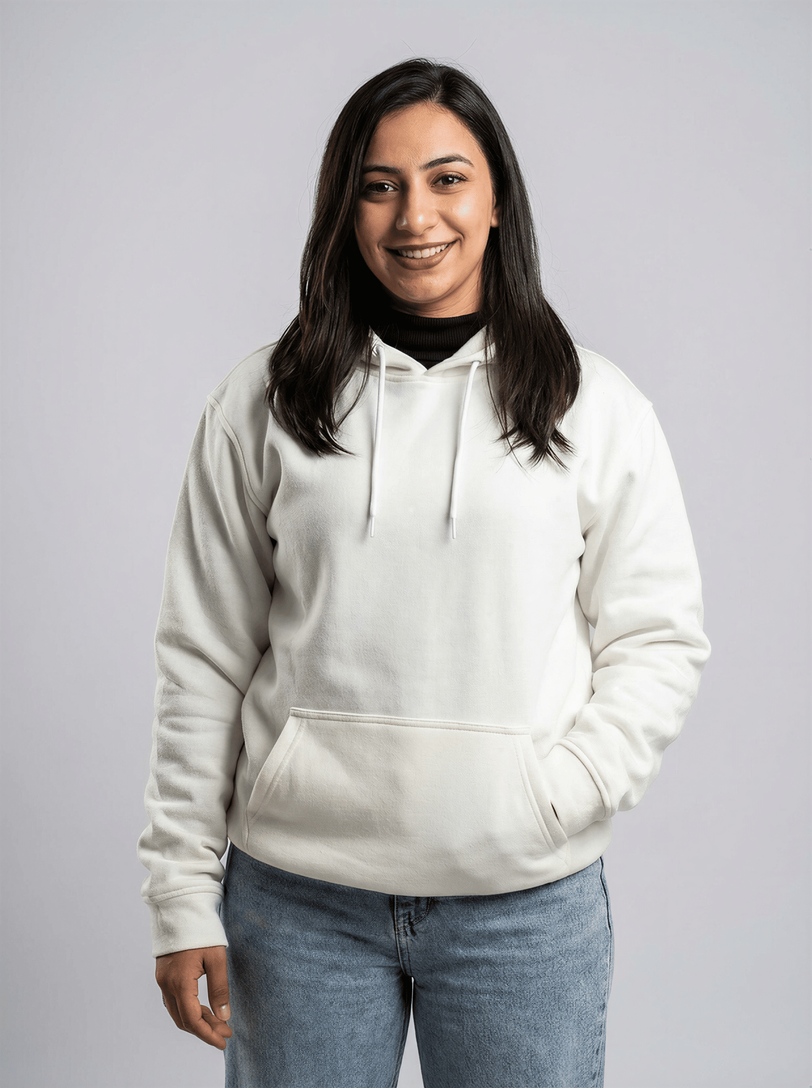 hoodie blanc visage 4